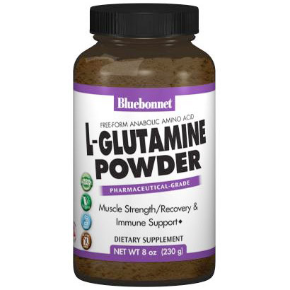 L-Glutamine Powder 5000 mg, 8 oz, Bluebonnet Nutrition