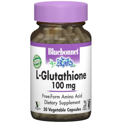 L-Glutathione 100 mg, 30 Vegetable Capsules, Bluebonnet Nutrition