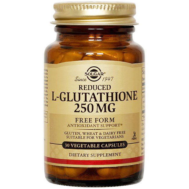 Reduced L-Glutathione 250 mg, 30 Vegetable Capsules, Solgar