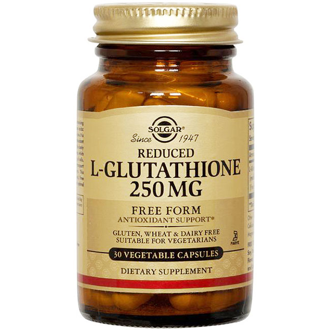 Reduced L-Glutathione 250 mg, 60 Vegetable Capsules, Solgar