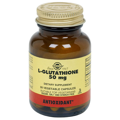 L-Glutathione 50 mg, 30 Vegetable Capsules, Solgar - CLICK HERE TO LEARN MORE