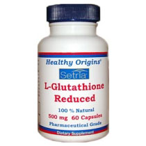 Setria L-Glutathione Reduced 500 mg, 60 Capsules, Healthy Origins