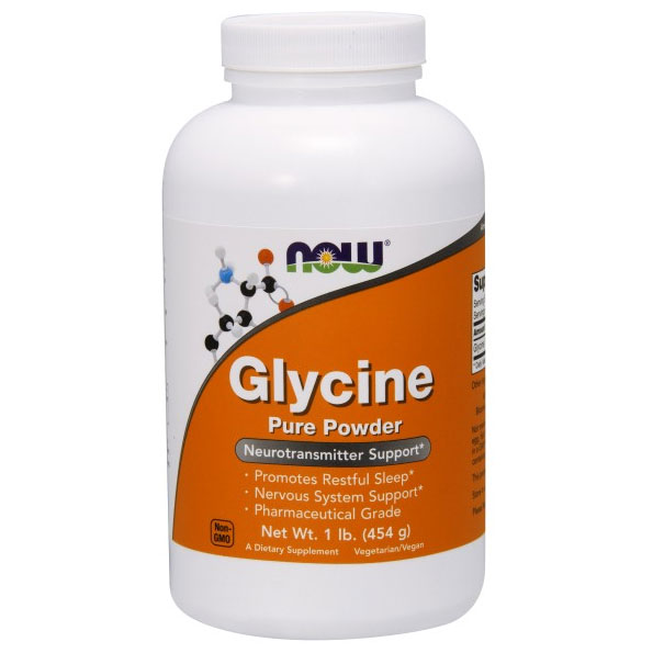 L-Glycine Powder Vegetarian 1 lb, NOW Foods