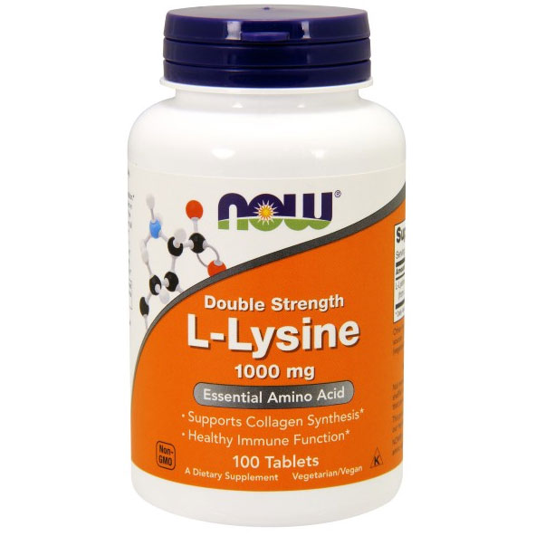 L-Lysine 1000 mg, 100 Tablets, NOW Foods