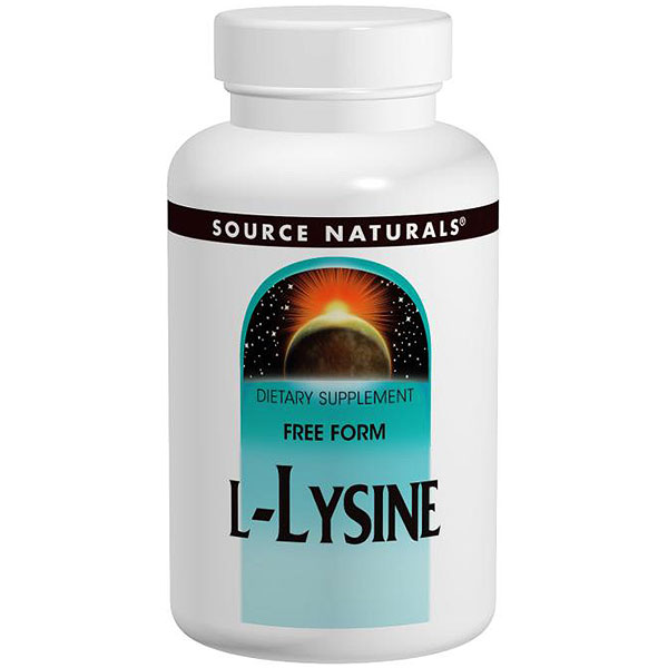 L-Lysine 1000 mg, Value Size, 200 Tablets, Source Naturals