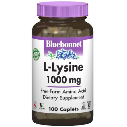 L-Lysine 1000 mg, 100 Caplets, Bluebonnet Nutrition