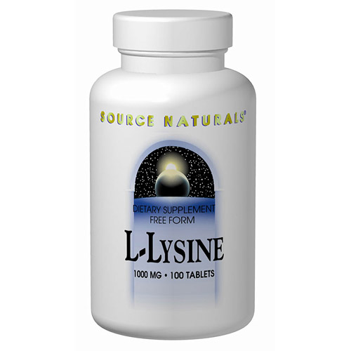 L-Lysine 1000mg 100 tabs from Source Naturals