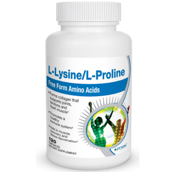 L-Lysine & L-Proline, 120 Vegetable Capsules, Roex
