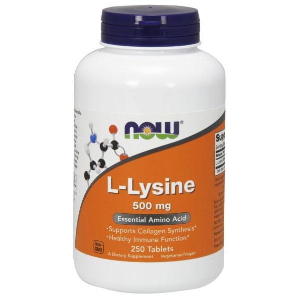 NOW Foods L-Lysine 500mg Vegetarian 250 Tabs, NOW Foods