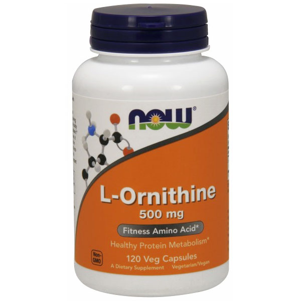 NOW Foods L-Ornithine 500mg 120 Caps, NOW Foods