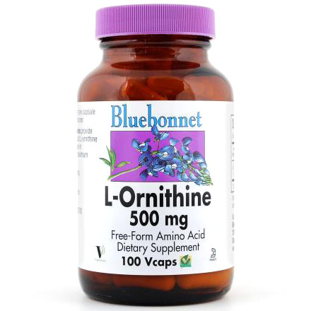 L-Ornithine 500 mg, 100 Vcaps, Bluebonnet Nutrition