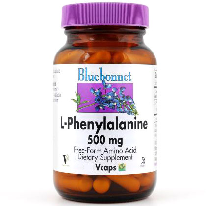 L-Phenylalanine 500 mg, 30 Vcaps, Bluebonnet Nutrition