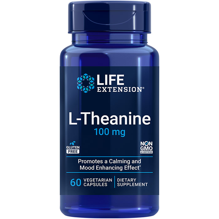 L-Theanine 100 mg, 60 Capsules, Life Extension