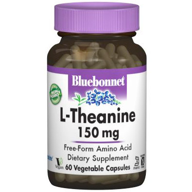 L-Theanine 150 mg, 60 Vegetable Capsules, Bluebonnet Nutrition