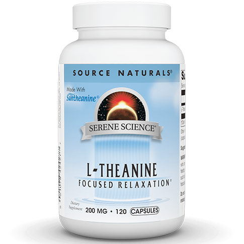 L-Theanine 200 mg Cap, 120 Capsules, Source Naturals