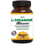 L-Theanine w/B6 30 Capsules, Country Life