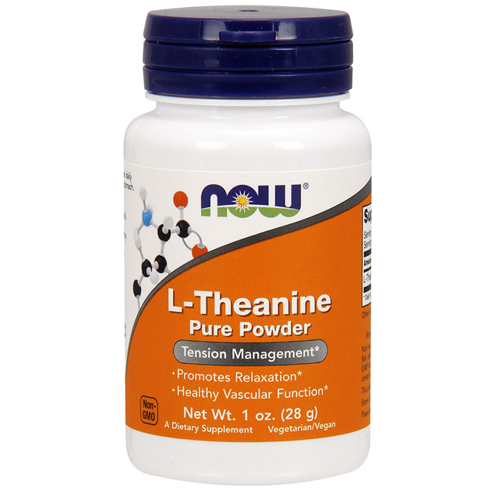 L-Theanine Pure Powder, 1 oz, NOW Foods
