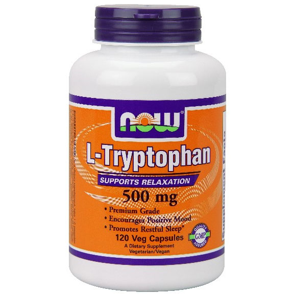 L-Tryptophan 500 mg, 120 Vcaps, NOW Foods