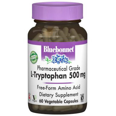 L-Tryptophan 500 mg, 60 Vegetable Capsules, Bluebonnet Nutrition