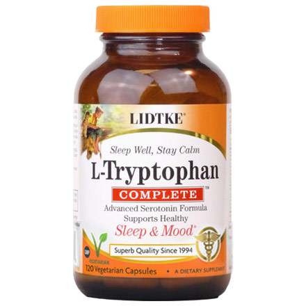 L-Tryptophan Complete, Advanced Serotonin Formula, 120 Vegetarian Capsules, Lidtke