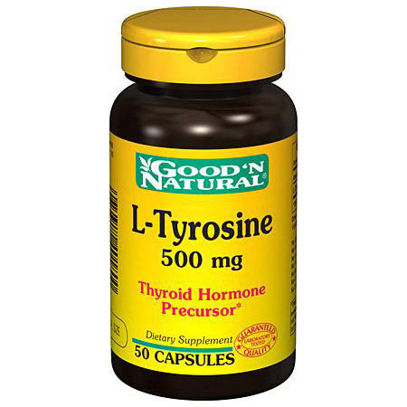 Good 'N Natural L-Tyrosine 500 mg, 50 Capsules, Good 'N Natural