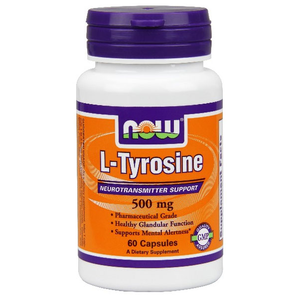 L-Tyrosine 500 mg, 60 Capsules, NOW Foods