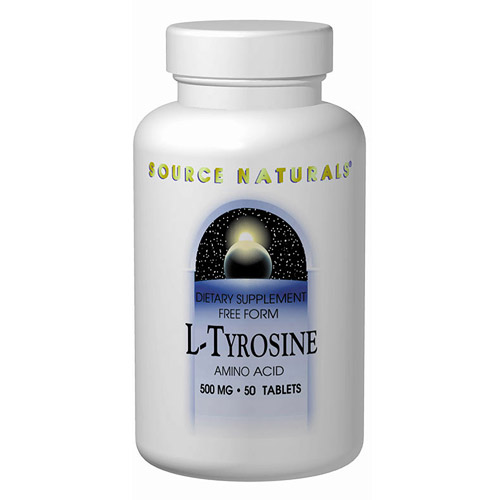 L-Tyrosine 500mg 50 tabs from Source Naturals