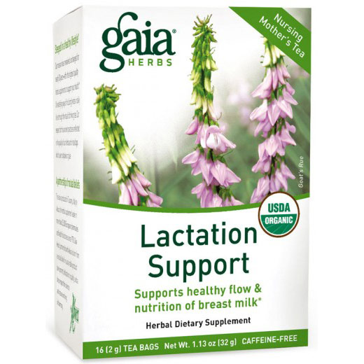 Lactation Support Tea, Nursing Mothers Tea, 16 Tea Bags x 6 Boxes, Gaia Herbs