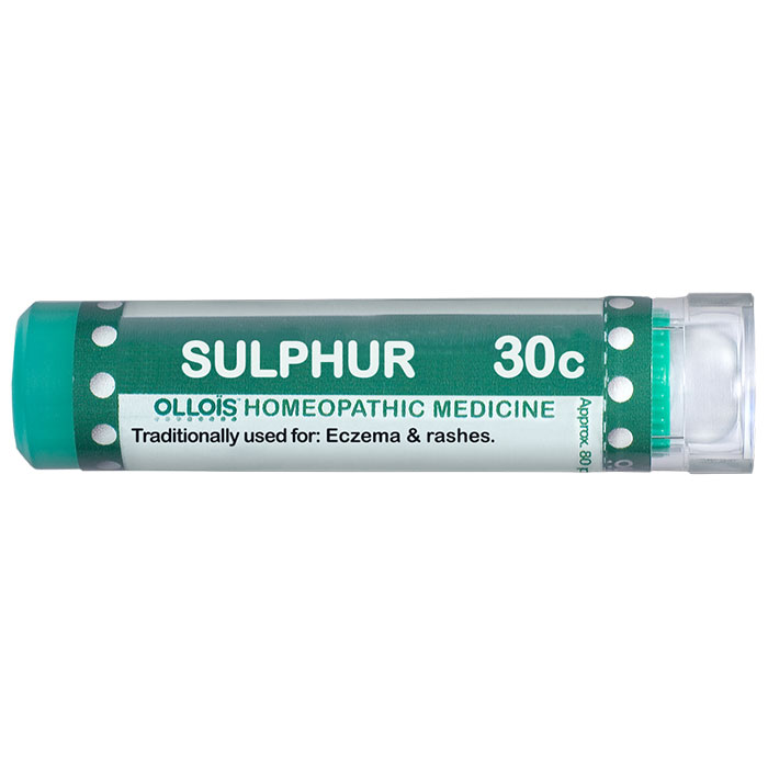 Lactose Free Sulphur 30C, 80 Pellets, Ollois Homeopathic