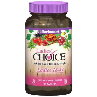 Ladies Choice, Whole Food Based Multiple for Ladies 18-49, 90 Caplets, Bluebonnet Nutrition