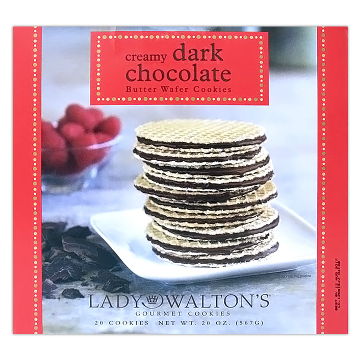 Lady Waltons Creamy Dark Chocolate Butter Wafer Cookies, 20 oz (567 g)