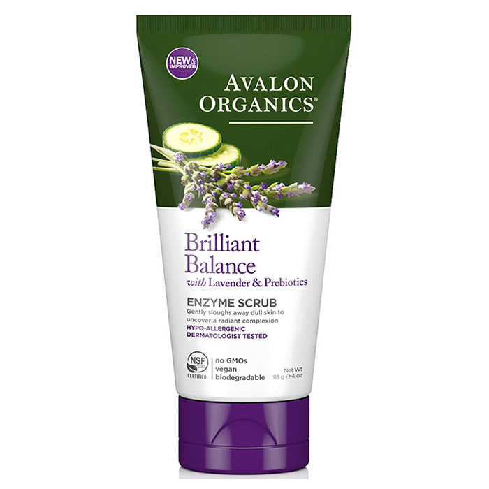 Avalon Organic Botanicals Lavender Exfoliating Enzyme Scrub Organic 4 oz, Avalon Organics