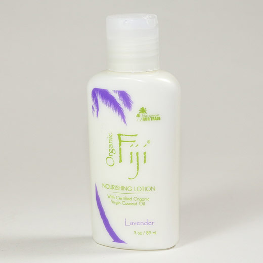 Lavender Nourishing Lotion for Face & Body, Coconut Oil Moisturizer, 3 oz, Organic Fiji