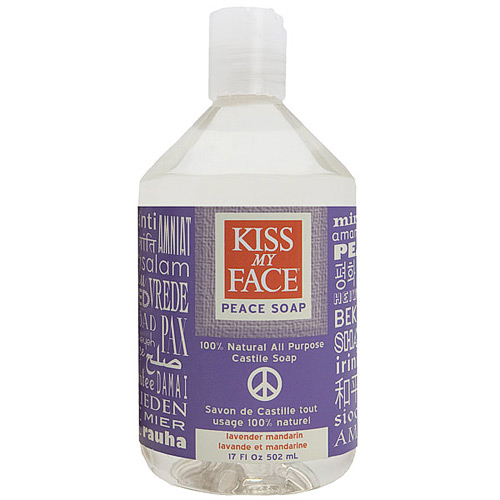Kiss My Face Peace Soap, Lavender Mandarin Liquid Castile Soap, 17 oz, Kiss My Face