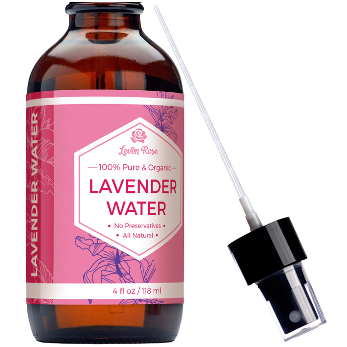 Lavender Water Toner, Pure & Organic, 4 oz, Leven Rose