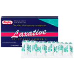 Watson Rugby Labs Laxative Suppositories, Bisacodyl 10 mg, 12 Suppositories, Watson Rugby