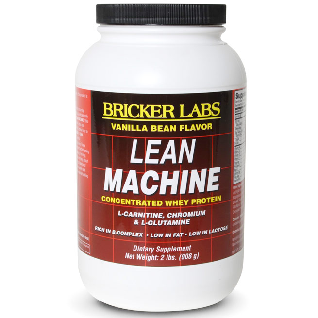 Lean Machine, Concentrated Whey Protein, Vanilla Bean Flavor, 2 lb, Bricker Labs