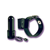 Leather Cock Ring with Micro-Stimulator, California Exotic Novelties