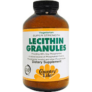Country Life Lecithin Granules Powder Super Strength 8 oz, Country Life