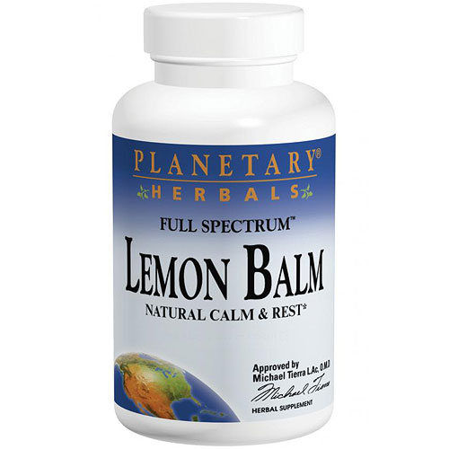 Planetary Herbals Lemon Balm Full Spectrum 500 mg Caps, 120 Capsules, Planetary Herbals