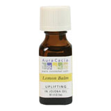 Aura Cacia Lemon Balm Essential Oil Blended with Jojoba Oil, 0.5 oz, Aura Cacia