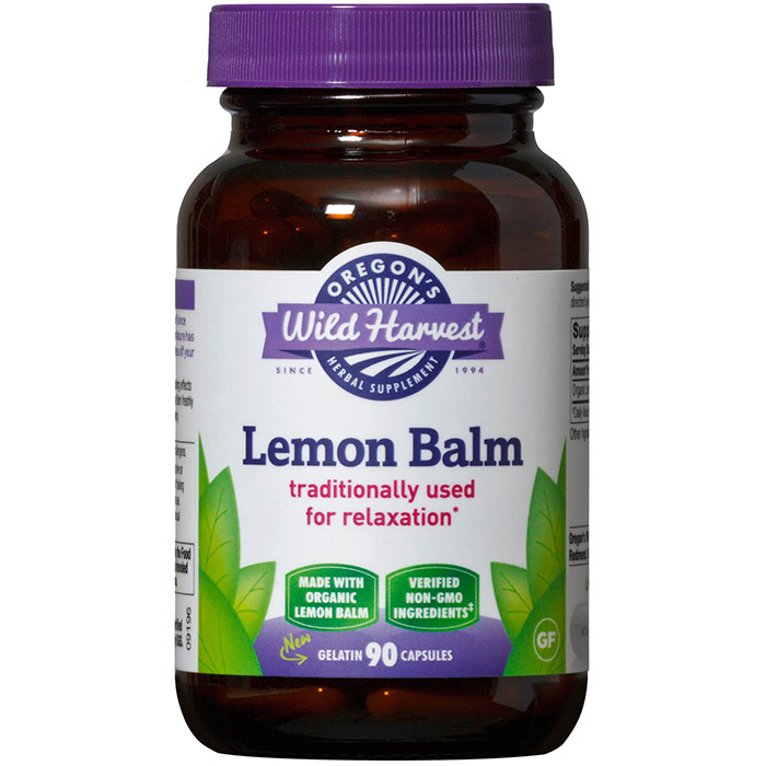 Lemon Balm, Organic, 90 Capsules, Oregons Wild Harvest