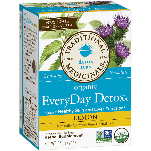 Lemon Everyday Detox Tea, 16 Tea Bags, Traditional Medicinals Teas