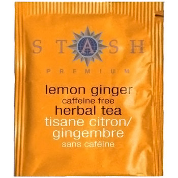 Premium Lemon Ginger Herbal Tea, Caffeine Free, 20 Tea Bags x 6 Box, Stash Tea