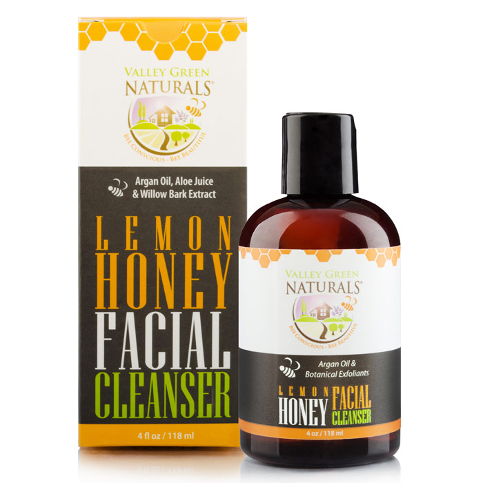 Lemon Honey Facial Cleanser, 4 oz, Valley Green Naturals