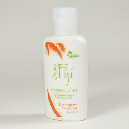 Lemongrass Tangerine Nourishing Lotion for Face & Body, Coconut Oil Moisturizer, 3 oz, Organic Fiji