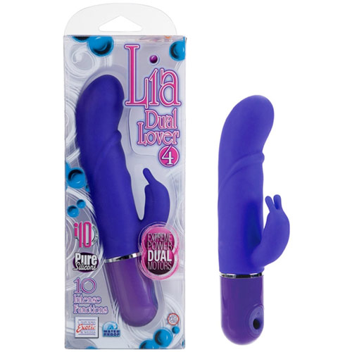 Lia Dual Lover 4, Rabbit Vibrator, Purple, California Exotic Novelties