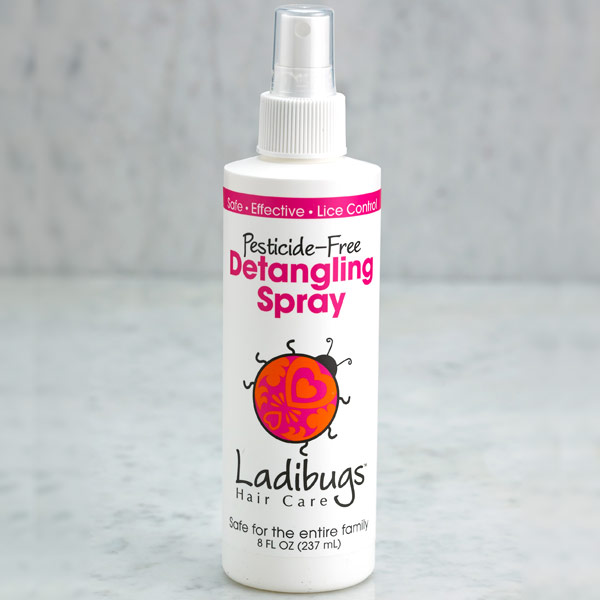 Lice Prevention Mint Detangling Spray, 8 oz, Ladibugs Haircare