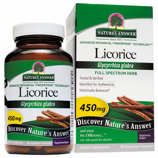 Licorice 450 mg, 90 Vegetarian Capsules, Natures Answer