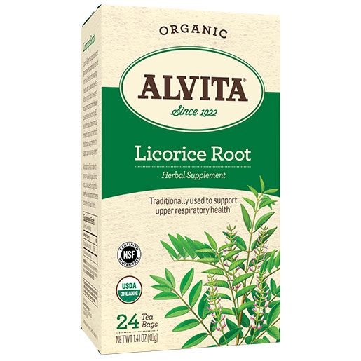 Licorice Tea, Organic Licorice Root, 24 Tea Bags, Alvita Tea